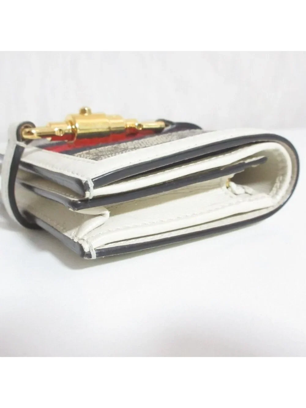 Gucci Jackie Compact Wallet Gray White LadySecond - Picture 5 of 13